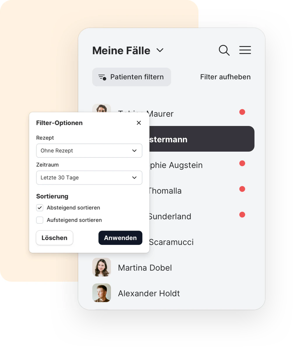 Ansicht der rechten Sidebar